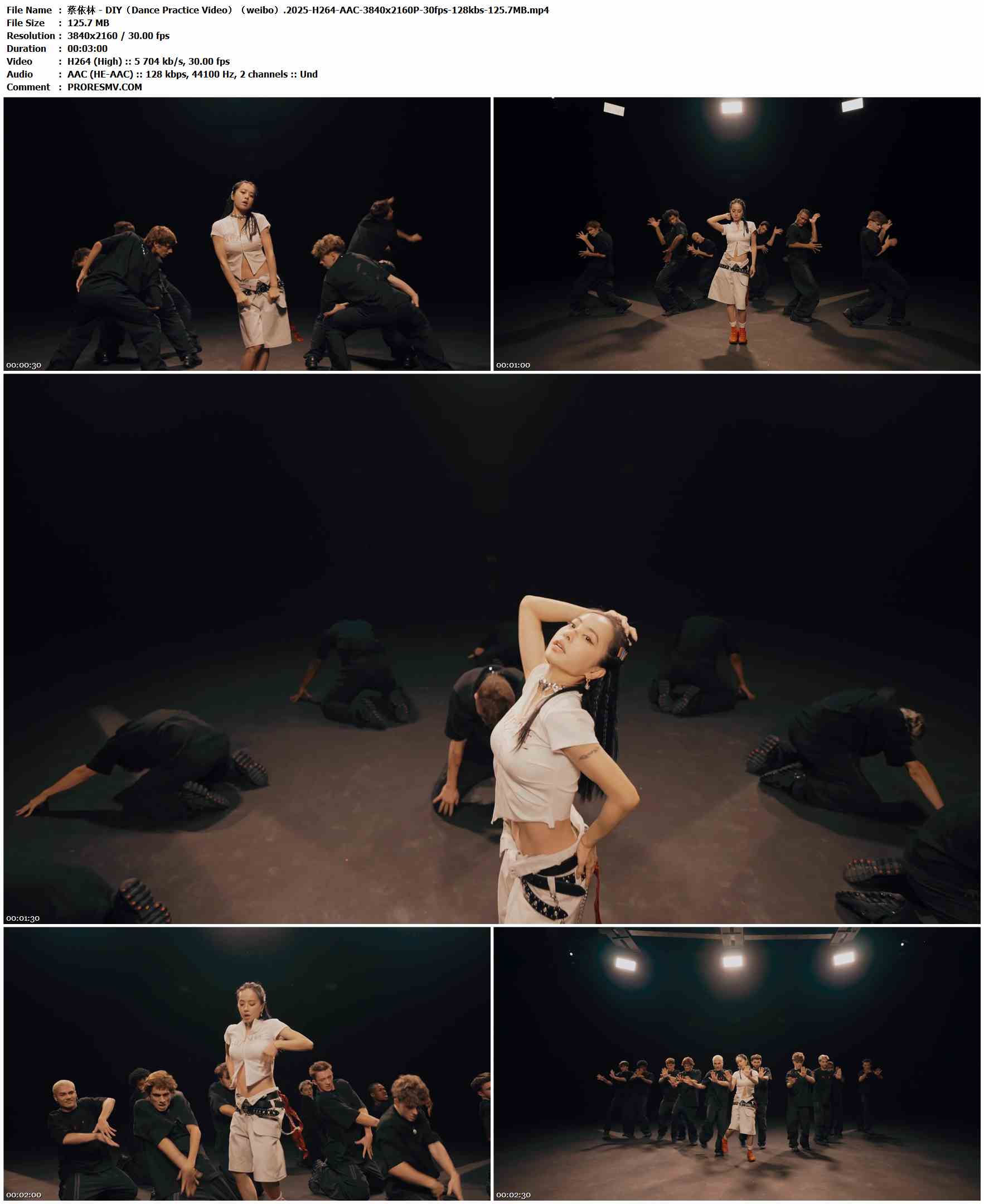 蔡依林 - DIY（Dance Practice Video）（weibo）.2025-H264-AAC-3840x2160P-30fps-128kbs-125.7MB官方MV_高清MV